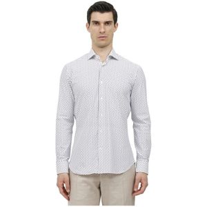 Caliban, Heren, Overhemden, Blauw, Maat: M Katoen,