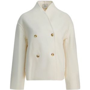 Loulou Studio, Dames, Mantels, Wit, Maat: S Wol,