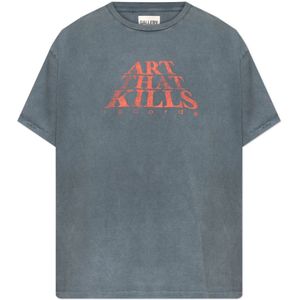 Gallery Dept., Heren, Tops, Grijs, Maat: M Katoen,