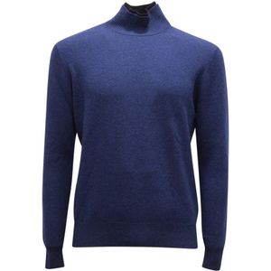 Paolo Pecora, Heren, Truien, Blauw, Maat: S Wol,