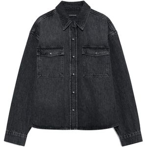 Anine Bing, Dames, Blouses & Shirts, Zwart, Maat: S Denim,