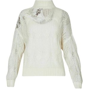 Liu Jo, Dames, Truien, Wit, Maat: L Wol,
