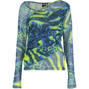 Versace Jeans Couture, Dames, Tops, Veelkleurig, Maat: XS Tulle,