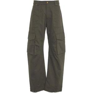Golden Goose - Wijde Broek - Groen - 40% Elastaan 40% Katoen 20% Polyester