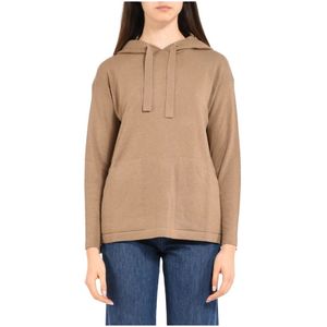 Max Mara, Dames, Sweatshirts & Hoodies, Bruin, Maat: M Wol,