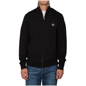 Fred Perry, Heren, Sweatshirts & Hoodies, Zwart, Maat: S