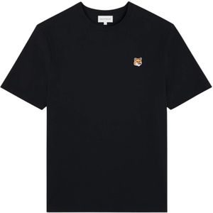 Maison Kitsuné, Heren, Tops, Zwart, Maat: S