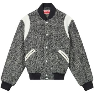 Kenzo, Heren, Jassen, Zwart, Maat: XL Wol,