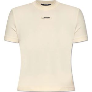 Jacquemus, Dames, Tops, Beige, Maat: L Katoen,