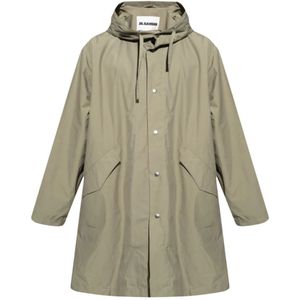 Jil Sander, Heren, Mantels, Groen, Maat: M Katoen,