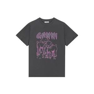Ganni shirts tops T3993 , Gray , Dames , Maat: M