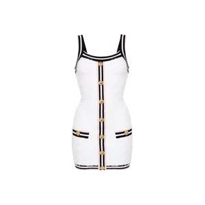 Balmain Short Jurken , White , Dames , Maat: S