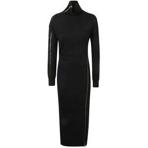 Isabel Marant, Dames, Jurken, Zwart, Maat: S Wol,