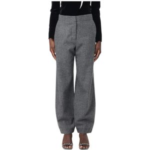 Emporio Armani, Dames, Broeken, Grijs, Maat: XS Acryl,