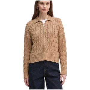 Tommy Hilfiger, Dames, Truien, Beige, Maat: M Katoen,