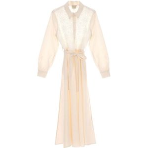 Dixie, Dames, Jurken, Wit, Maat: M Katoen,