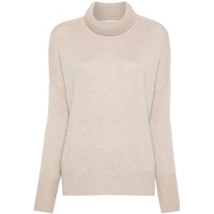 Lisa Yang, Dames, Truien, Beige, Maat: S Kasjmier,