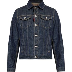 Dsquared2, Heren, Jassen, Blauw, Maat: S Denim,