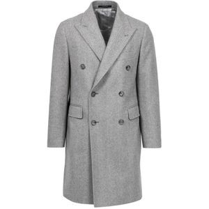 Tagliatore, Heren, Mantels, Grijs, Maat: L Wol,