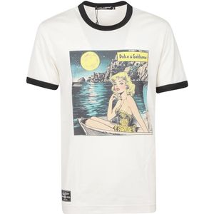 Dolce & Gabbana, Heren, Tops, Wit, Maat: XL Katoen,