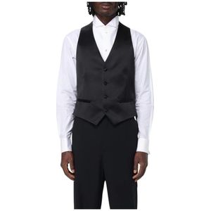 Emporio Armani, Heren, Pakken, Zwart, Maat: S Zijde,