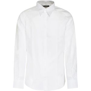 Dolce & Gabbana, Heren, Overhemden, Wit, Maat: 2XL Katoen,