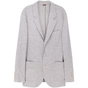 Brunello Cucinelli, Heren, Jassen, Grijs, Maat: L Jersey,