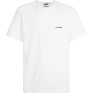 Msgm, Heren, Tops, Wit, Maat: XS Katoen,