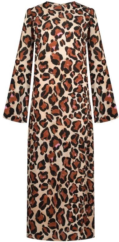 Fabienne Chapot - Midi-Jurk - Bruin - 53% Cupro 47% Viscose