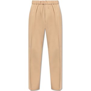 Jil Sander, Heren, Broeken, Beige, Maat: XL Wol,