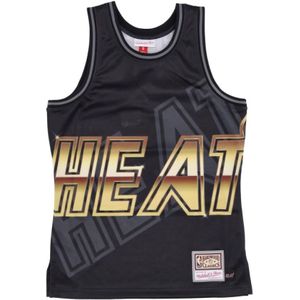 Mitchell & Ness - NBA Big Face 4.0 - Basketbaltanktop - Zwart