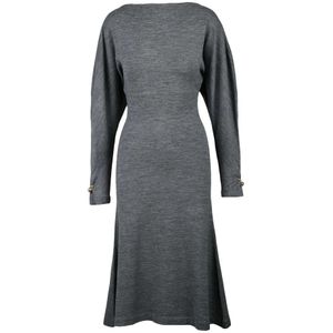 Philosophy di Lorenzo Serafini, Dames, Jurken, Grijs, Maat: M Wol,