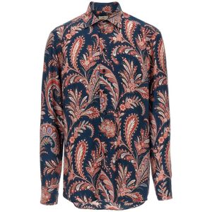 Etro, Heren, Overhemden, Veelkleurig, Maat: L Zijde,