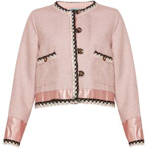 TOOche, Dames, Truien, Roze, Maat: S Tweed,