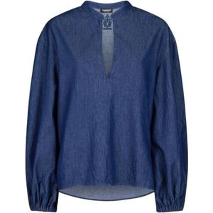 Dondup, Dames, Blouses & Shirts, Blauw, Maat: S Denim,