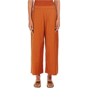 Max Mara, Dames, Broeken, Oranje, Maat: 2XS Katoen,