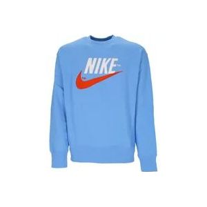 Nike Trendy Lichtgewicht Crewneck Sweatshirt , Blue , Heren , Maat: XL