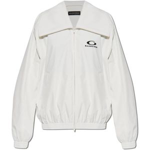 Balenciaga, Dames, Jassen, Wit, Maat: S Leer,