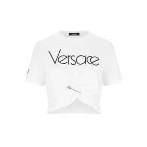 Versace Witte T-shirts en Polos , White , Dames , Maat: XS