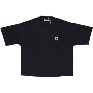 Carhartt Wip, Dames, Tops, Zwart, Maat: L Katoen,