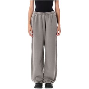 Alexander Wang, Dames, Broeken, Grijs, Maat: S Leer,