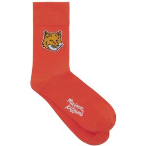 Maison Kitsuné, unisex, Ondergoed, Rood, Maat: S Katoen,