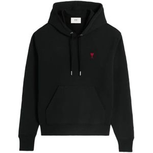 Ami Paris - Heart Hoodie - Sweatvest - Zwart - Katoen