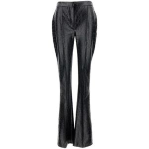 Elisabetta Franchi, Dames, Broeken, Zwart, Maat: M