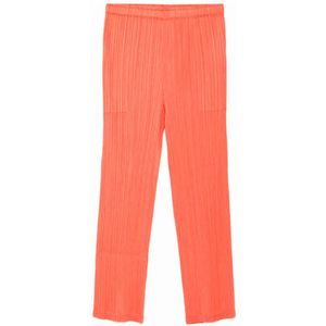 Issey Miyake, Dames, Broeken, Oranje, Maat: XL