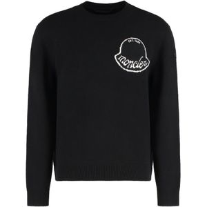 Moncler, Heren, Truien, Zwart, Maat: 2XL Wol,