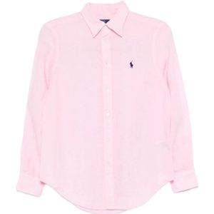 Ralph Lauren, Dames, Blouses & Shirts, Roze, Maat: XS Linnen,