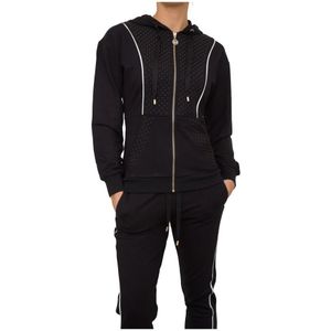 Liu Jo, Dames, Sweatshirts & Hoodies, Zwart, Maat: XS Viscose,