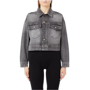 Liu Jo, Dames, Jassen, Grijs, Maat: S Denim,