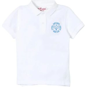 MC2 Saint Barth, Heren, Tops, Wit, Maat: 2XL Piqué,